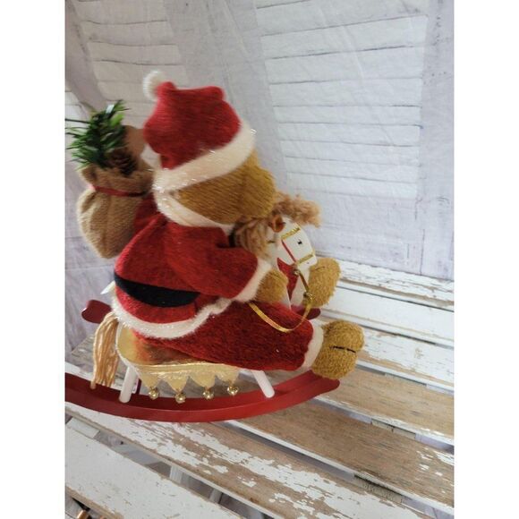 Rocking horse bear animated Xmas home decor singin - Picture 7 of 8